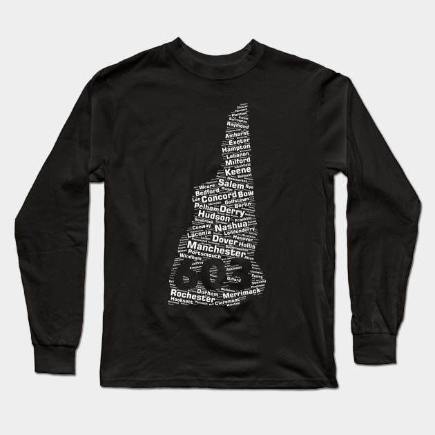 New Hampshire Cities 603 Area Code Long Sleeve T-Shirt by shirtonaut